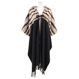 Echarpe de cashmere Fendi Candi Orilag Marrom Preto