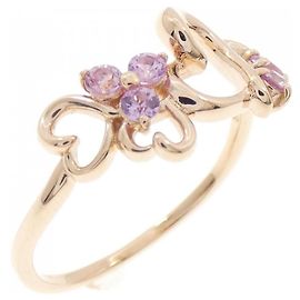 Autre Marque Bague Samantha Tiara K10 Or Rose Saphir Rose
