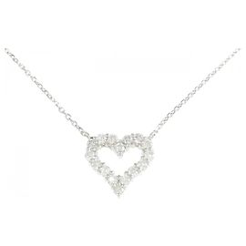 Autre Marque Colar de platina 850 e diamante Prata