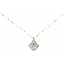 Autre Marque Collana di Diamanti Pt900 Pt850 Argento
