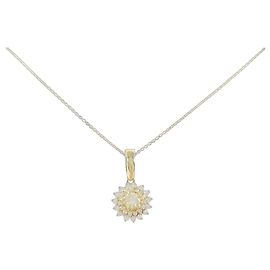 Autre Marque Collier en diamant Au750 Doré