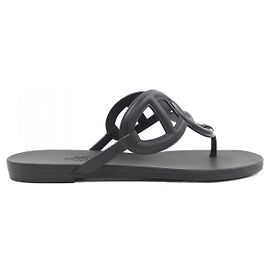 Hermès Hermes Rubber Sandals Black