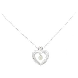 Autre Marque Collier en or blanc Au750 et diamants Argenté
