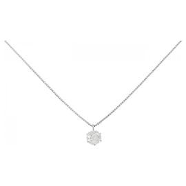 Autre Marque Platin-Diamant-Halskette Silber
