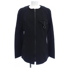 Hermès 3E0203DJ Collarless Jacket Wool Jacket Black
