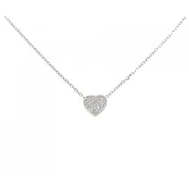 Autre Marque Colar de ouro branco Au750 e diamantes Prata