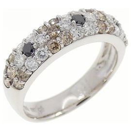 Autre Marque SIREN AZZURO Au750 Diamond Ring Silvery