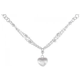 Autre Marque Collar de corazón en oro blanco 750 Plata