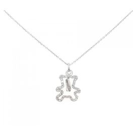 Autre Marque Collana in oro bianco Au750 e diamanti Argento