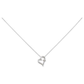 Autre Marque Collana in oro bianco 10K e diamanti Argento
