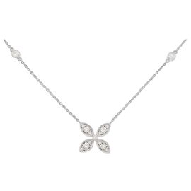 Autre Marque Colar de platina e diamantes Prata