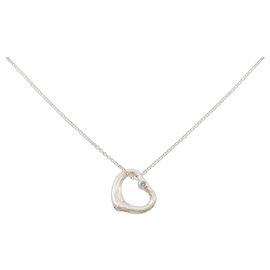 Tiffany & Co Tiffany Open Heart Necklace with Aquamarine Pendant Other