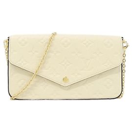 Louis Vuitton Monogram Empreinte Pochette Felicie Weiß