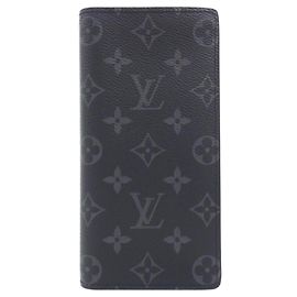 Portafoglio Louis Vuitton Monogram Eclipse Brazza Nero