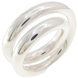 Hermès Hermes Vertige Band Ring Silvery