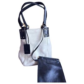 Borsa a secchiello Gucci in scamosciato e pelle Nero Crema