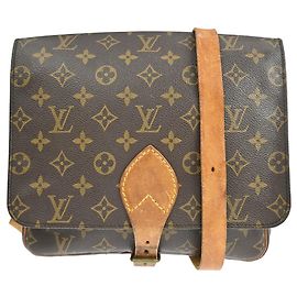Bolsa Louis Vuitton Cartouchiere Monogram Canvas GM Marrom