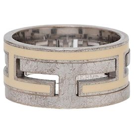 Hermès Anello Move H in argento Argento
