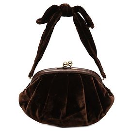Sac à main Mini avec fermoir Chanel Coco Mark Marron