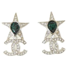 Orecchini Chanel ABA383 Argento Verde