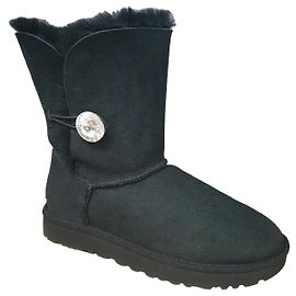 Botas UGG Bailey Button Bling em pele de carneiro - Preto Preto