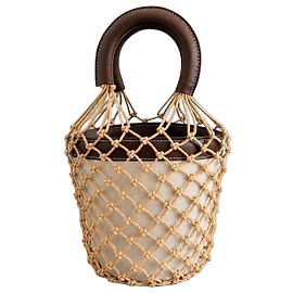 Bolsa Bucket Moreau Staud Marrom Bege