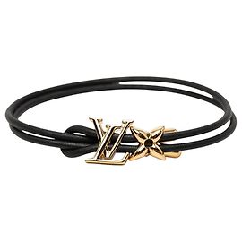 Pulseira Charm Louis Vuitton LV Bloom Preto Dourado
