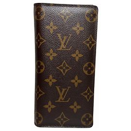 Portafoglio lungo Louis Vuitton Monogram Brazza Marrone