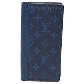 Cartera larga plegable Louis Vuitton Monogram Brazza Azul