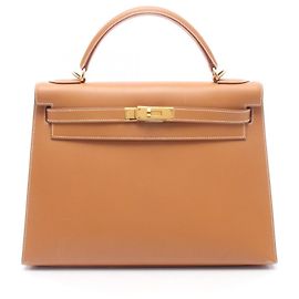 Hermès Sac à main Hermes Kelly 32 Natural Marron Autre