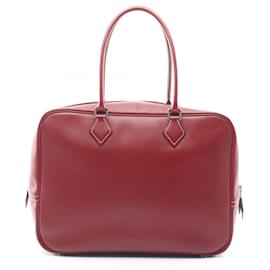 Hermès Borsa Hermes Plume 32 Rosso Bordò