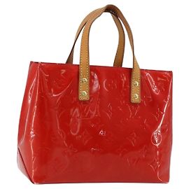 LOUIS VUITTON Sac à main Monogram Vernis Reade PM Rouge M91088 LV Auth ti3946 Rouge
