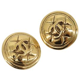 Orecchini CHANEL metallo Gold Tone CC Auth 185221V Altro
