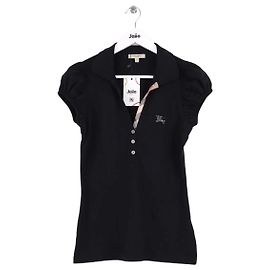 Top de algodón negro Burberry Talla S Negro