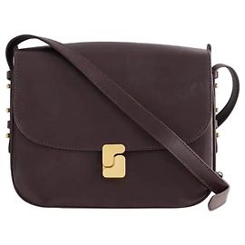 Bolsa de ombro Soeur Bellissima maxi em couro marrom Marrom