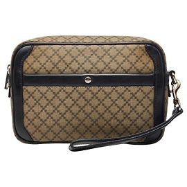 Gucci Diamante Second Bag Clutch Black Beige
