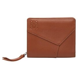 Loewe Anagram Puzzle Compact Wallet Brown