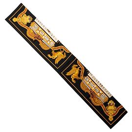 Foulard Twilly Hermès in seta nero e multicolore Nero Multicolore