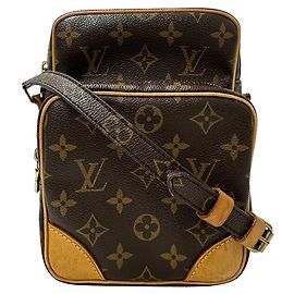 Louis Vuitton Monogram Shoulder Bag Brown