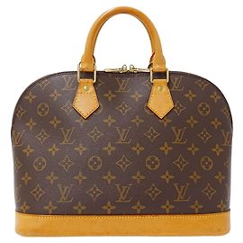 Louis Vuitton Brown Monogram Canvas Alma PM Handbag Brown