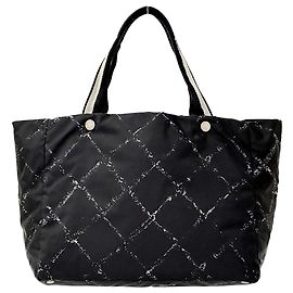 Chanel Black Nylon Tote Bag Black