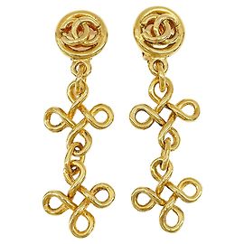 Orecchini a clip dorati Chanel D'oro