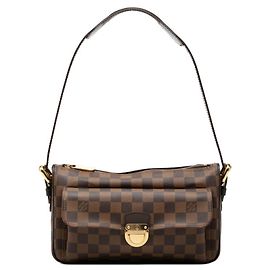 Borsa a spalla Louis Vuitton Damier Ravello GM Marrone Damier ebene