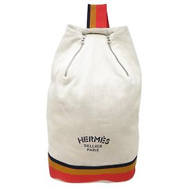 Hermès Borsa a tracolla in cotone Hermes Cavalier Beige