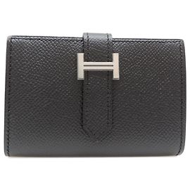Hermès Bearn Mini Kartenetui Schwarz