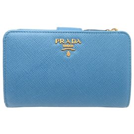 Prada Women's Bi-fold Wallet White Blue Multiple colors Yellow Navy blue