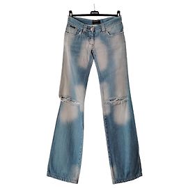 Dolce & Gabbana Vaqueros Flare Distressed Azul