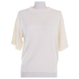 Hermès Hermes Naoussa Chne Dunkel Ivory Silk Knit Autre Écru