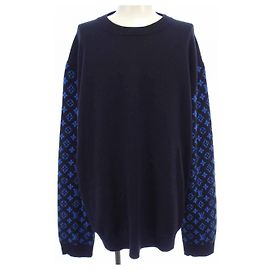 Louis Vuitton Strickware aus Kaschmir-Mischung Schwarz Blau