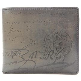 Berluti Macore Scritto Leather Wallet Brown